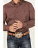 Image #3 - RANK 45® Men's Thorn Geo Print Long Sleeve Button-Down Stretch Western Shirt, Burgundy, hi-res