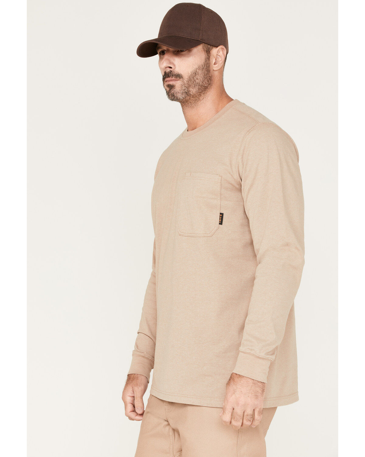 Image #2 - Hawx Men's Forge Solid Work Pocket T-Shirt - Big & Tall, Natural, hi-res