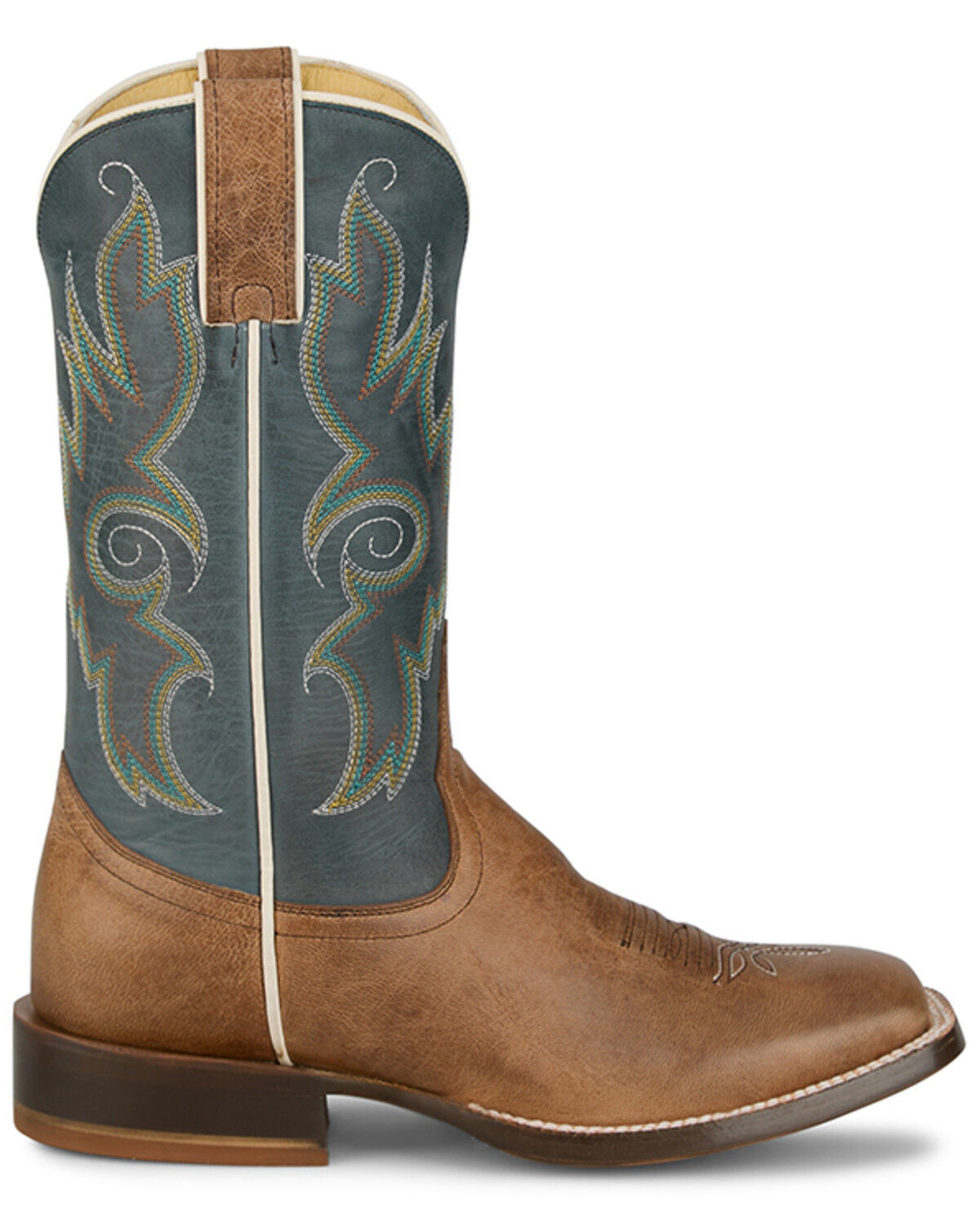 Image #2 - Tony Lama Women's Madison Western Boots - Broad Square Toe, Teal, hi-res