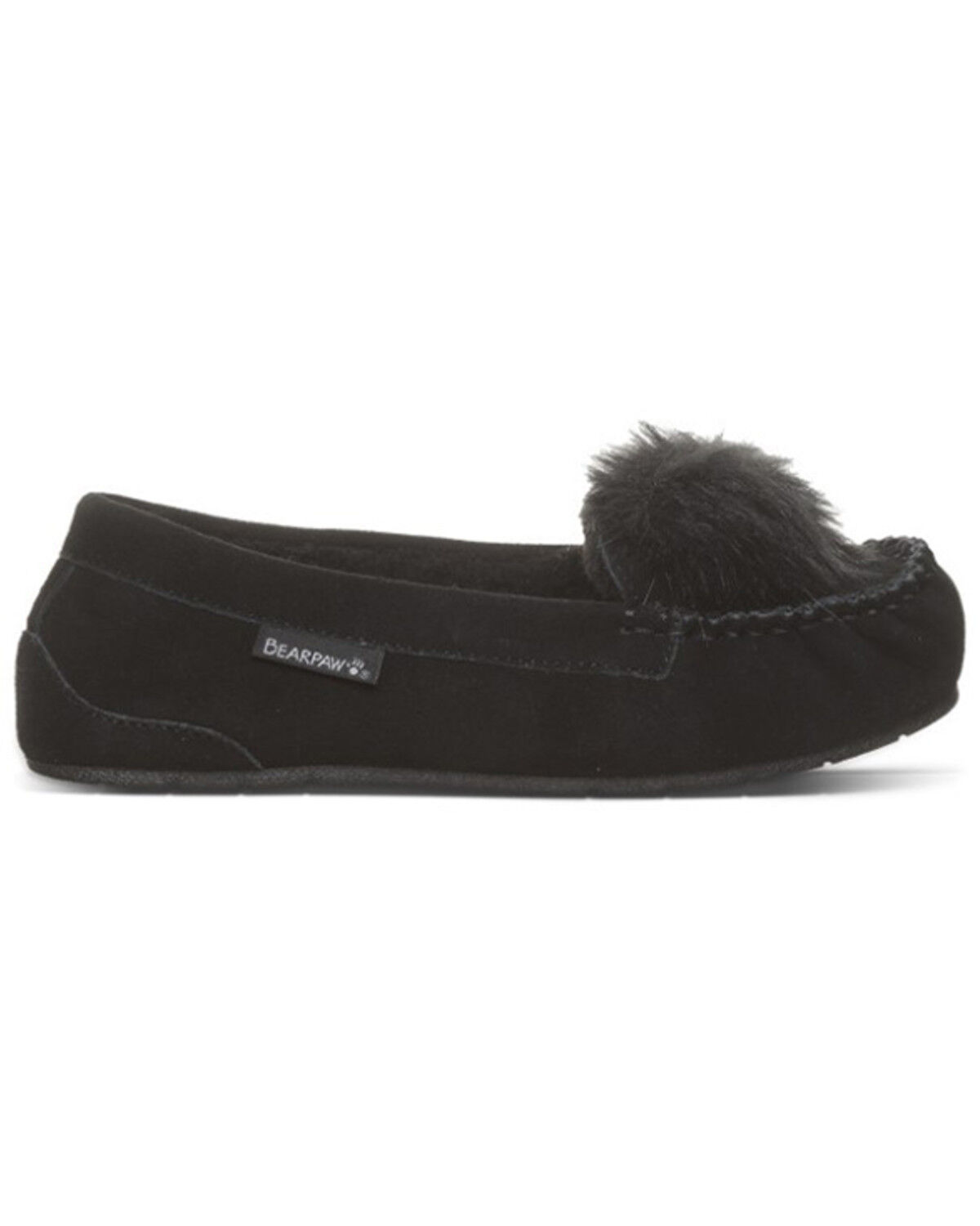 Image #2 - Bearpaw Women's Erika Slippers, Black, hi-res