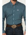 Image #3 - Cinch Men's Geo Print Long Sleeve Button-Down Western Shirt, Teal, hi-res