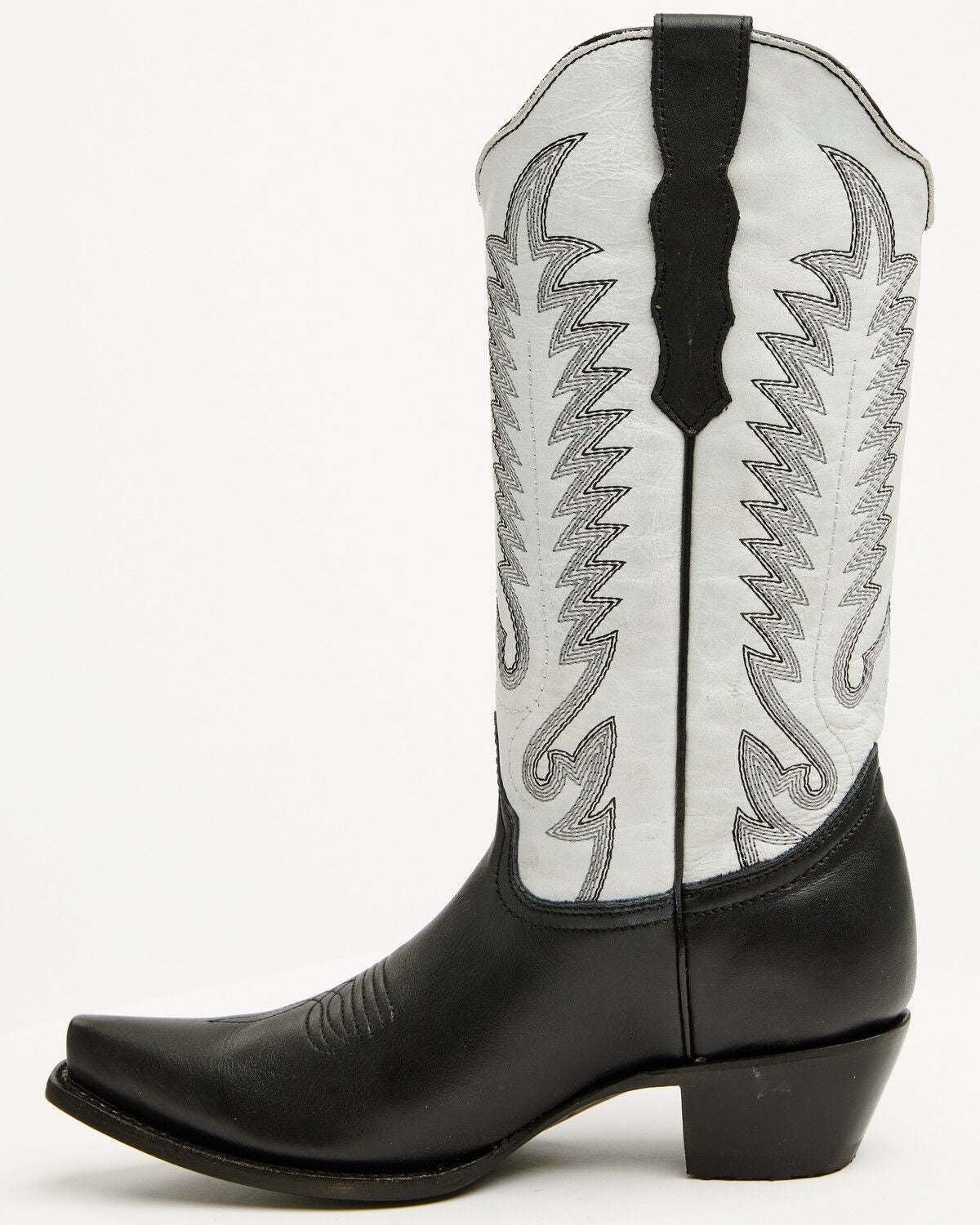 Image #3 - Circle G Women's Embroidered Triad Western Boots - Snip Toe, Black/white, hi-res