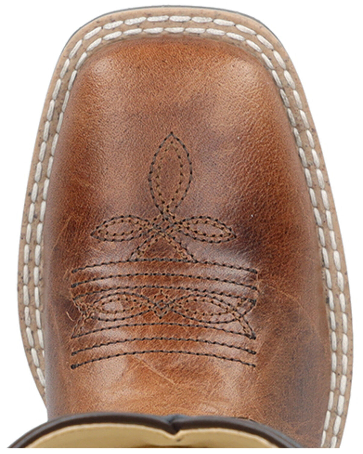 Image #6 - Smoky Mountain Little Boys' Rustler Western Boots - Broad Square Toe, Brown, hi-res