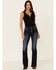 Idyllwind Women's Dusk High Risin' Flare Leg Jeans, Dark Blue, hi-res
