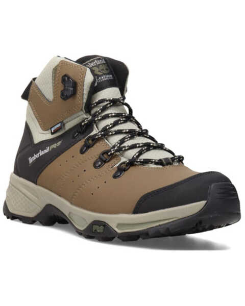 Timberland PRO Men's Switchback Waterproof Lace-Up Hiking Work Boots - Soft Round Toe , Brown, hi-res