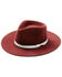 Shyanne Women's Plum Wide Ribbon Wool Felt Western Hat , Purple, hi-res