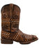 Dan Post Men's 11" Navajo Buck Lace Embroidered Western Performance Boots - Broad Square Toe, Brown, hi-res