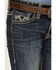 Image #2 - Rock & Roll Denim Boys' Dark Vintage Wash Stretch Bootcut Jeans, Blue, hi-res
