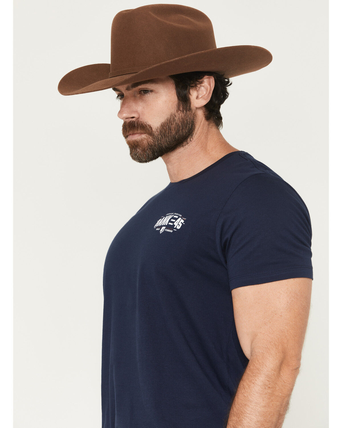 Image #3 - RANK 45® Men's Forged Logo Short Sleeve Graphic T-Shirt, Navy, hi-res