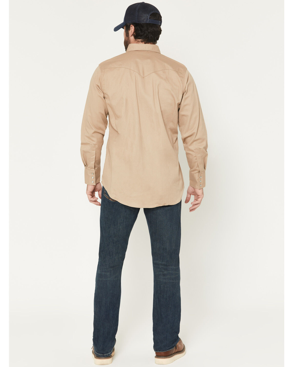Image #3 - Wrangler Men's FR Dark Wash Vintage Slim Bootcut Stretch Denim Jeans, Dark Wash, hi-res