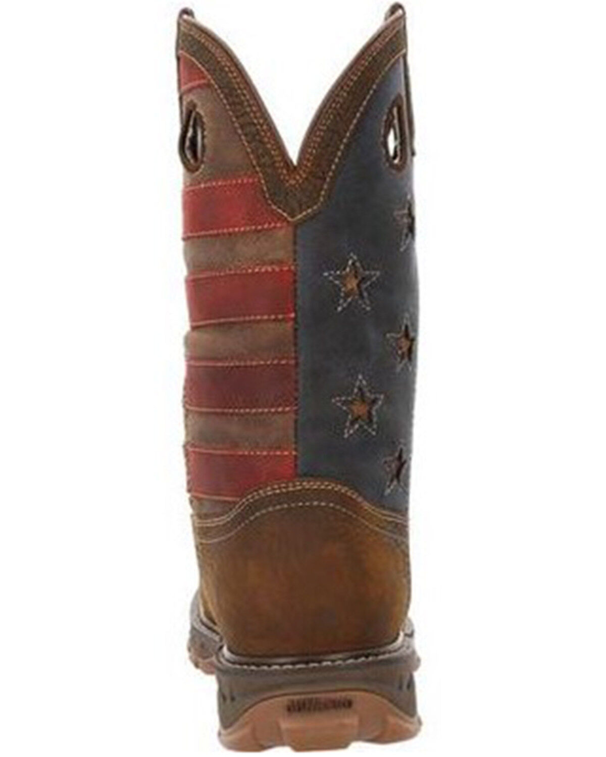 Image #5 - Durango Men's Maverick Waterproof Western Work Boots - Composite Toe, Brown, hi-res