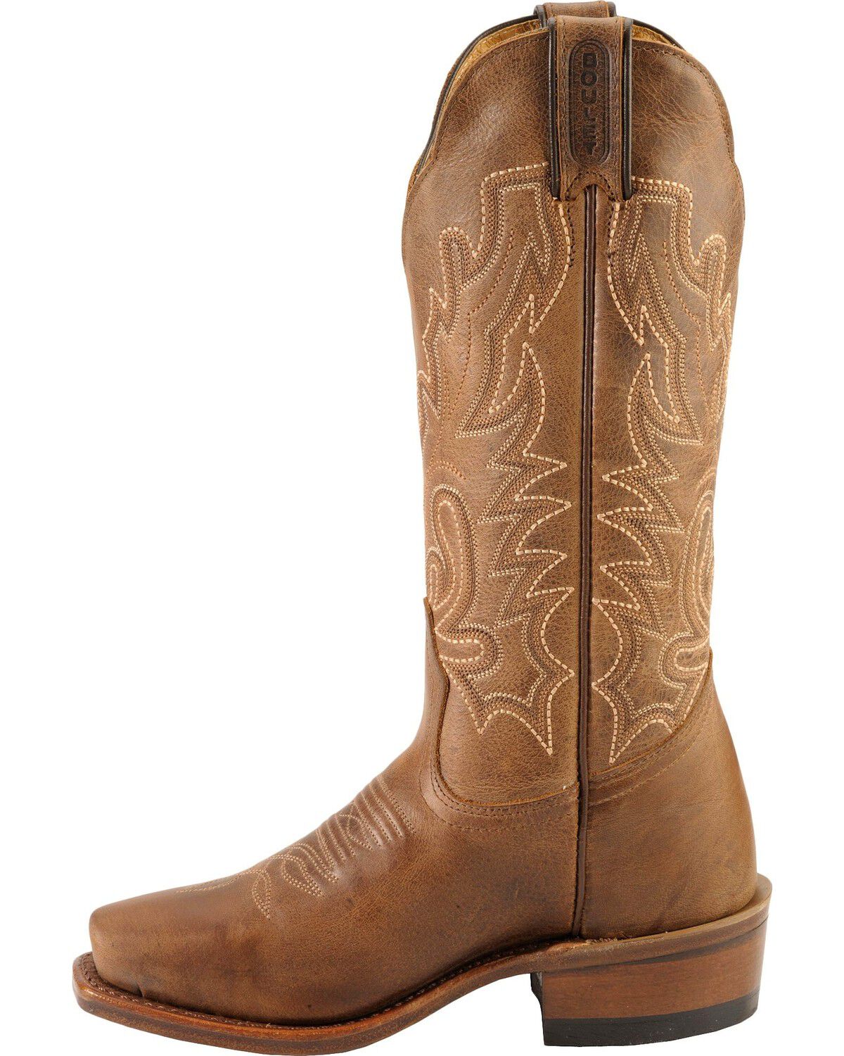 Image #3 - Boulet Women's Rancher Western Boots - Narrow Square Toe, Rustic Brn, hi-res