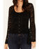 Image #3 - Idyllwind Women's Russello Lace Long Bell Sleeve Top, Black, hi-res