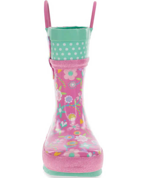 Image #4 - Western Chief Girls' Flutter Rain Boots - Round Toe, Pink, hi-res