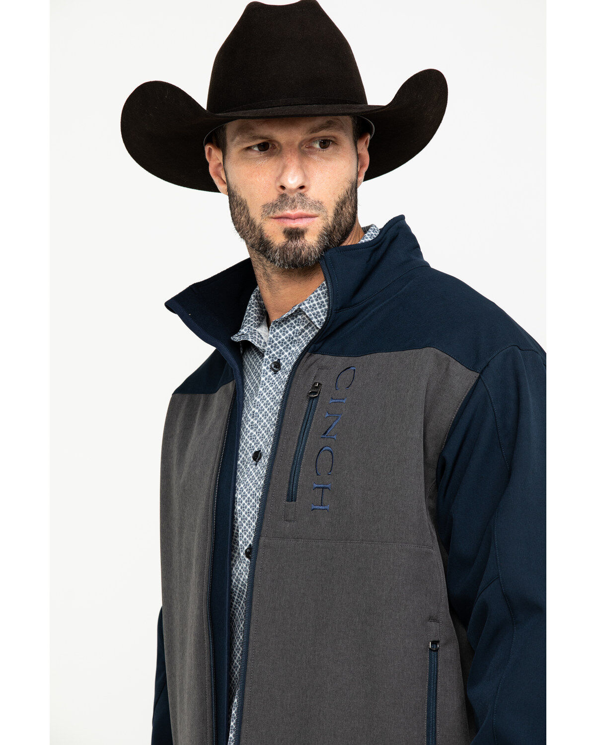 Image #3 - Cinch Men's Multi Color Blocked Softshell Bonded Jacket , , hi-res