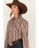 Image #2 - Cruel Girl Women's Paisley Stripe Long Sleeve Pearl Snap Western Shirt, , hi-res