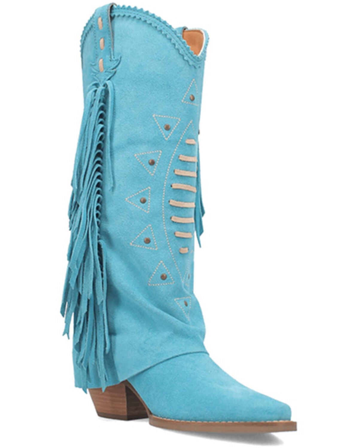 Dingo Women's Spirit Trail Western Boots - Snip Toe, Blue, hi-res