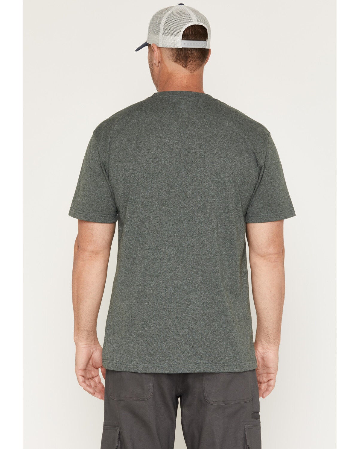 Image #4 - Dickies Men's Short Sleeve Heavyweight Work Shirt, Heather Green, hi-res