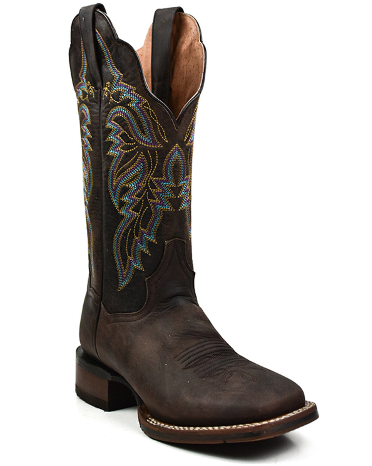 Broad square toe cowboy boots clearance