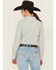 Image #4 - Wrangler Retro Women's Striped Long Sleeve Snap Western Shirt, Green, hi-res