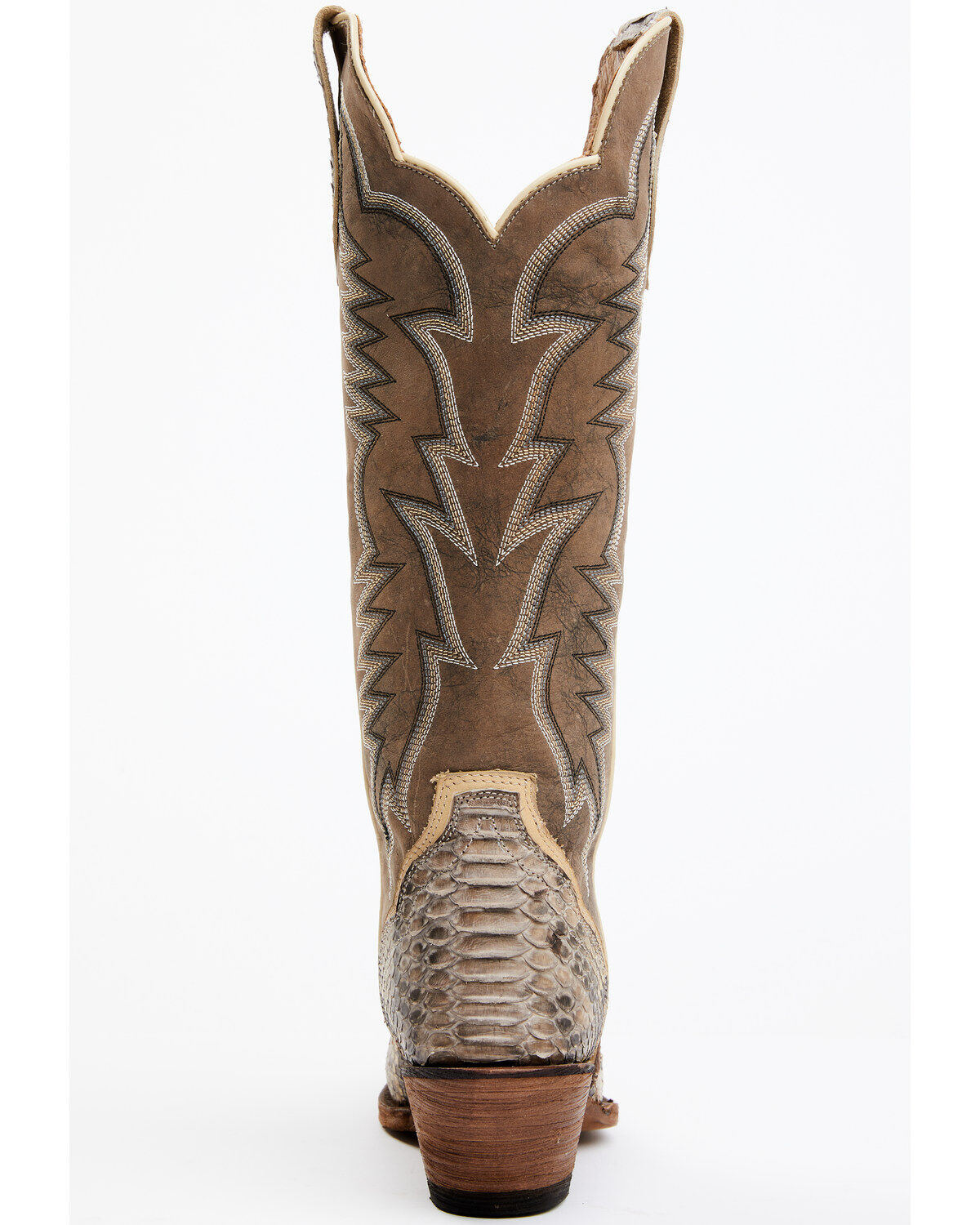 Image #5 - Idyllwind Women's Triad Exotic Python Western Boot - Snip Toe, Brown, hi-res