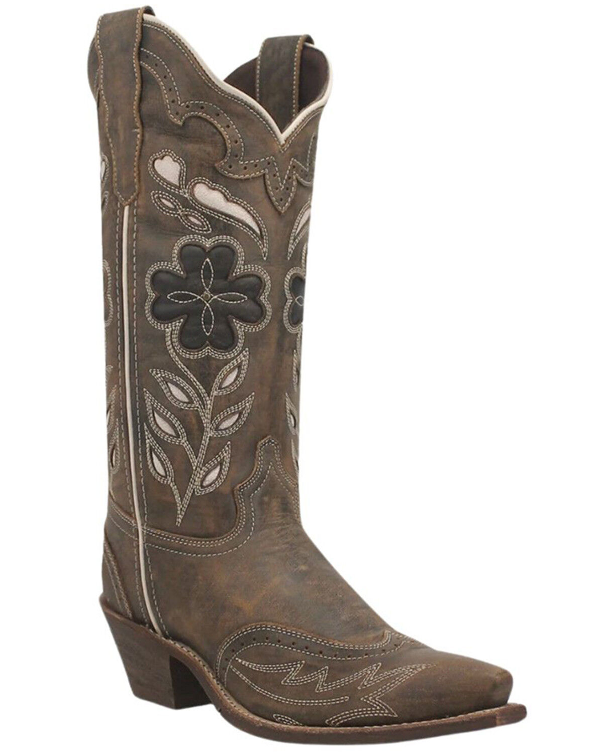 Image #1 - Laredo Women's Zuri Western Boots - Snip Toe, Brown, hi-res