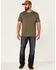 Flag & Anthem Men's Burnout Oilve Colorado Rockies Graphic Short Sleeve T-Shirt , Olive, hi-res