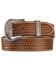 Image #1 - Justin Men's Bronco Basketweave Leather Belt, Tan, hi-res