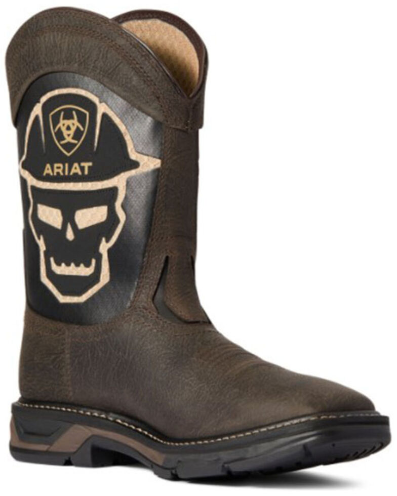 Ariat Men's Bold Iron VentTEK Western Work Boots - Soft Toe, Brown, hi-res