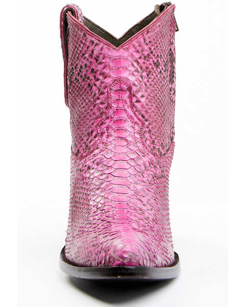 Image #4 - Idyllwind Women's Badass Exotic Python Western Booties - Medium Toe , Pink, hi-res