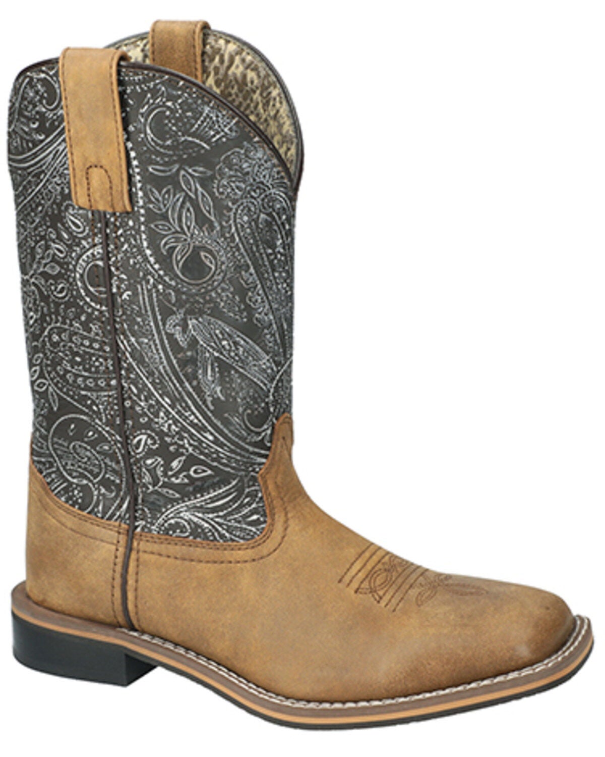 Smoky Mountain Women's Anslie Western Boots - Broad Square Toe, Dark Brown, hi-res
