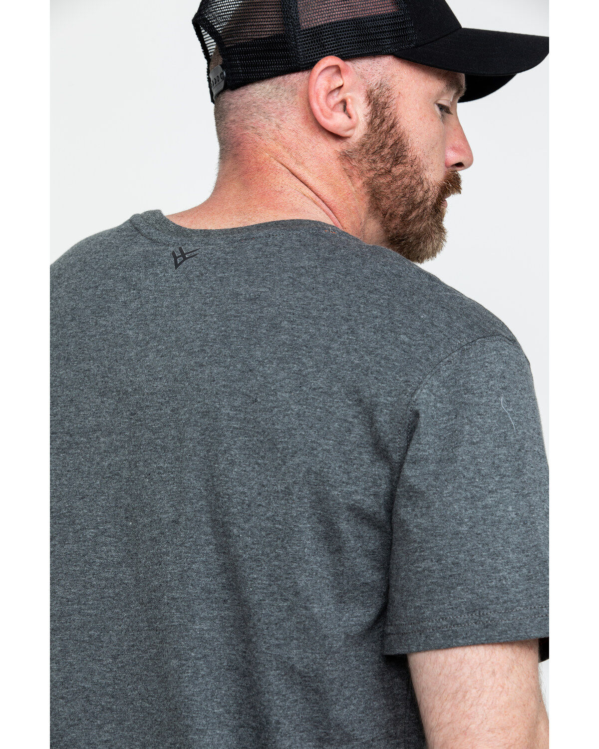 Image #2 - Hawx Men's Pocket Crew Short Sleeve Work T-Shirt - Tall, Charcoal, hi-res