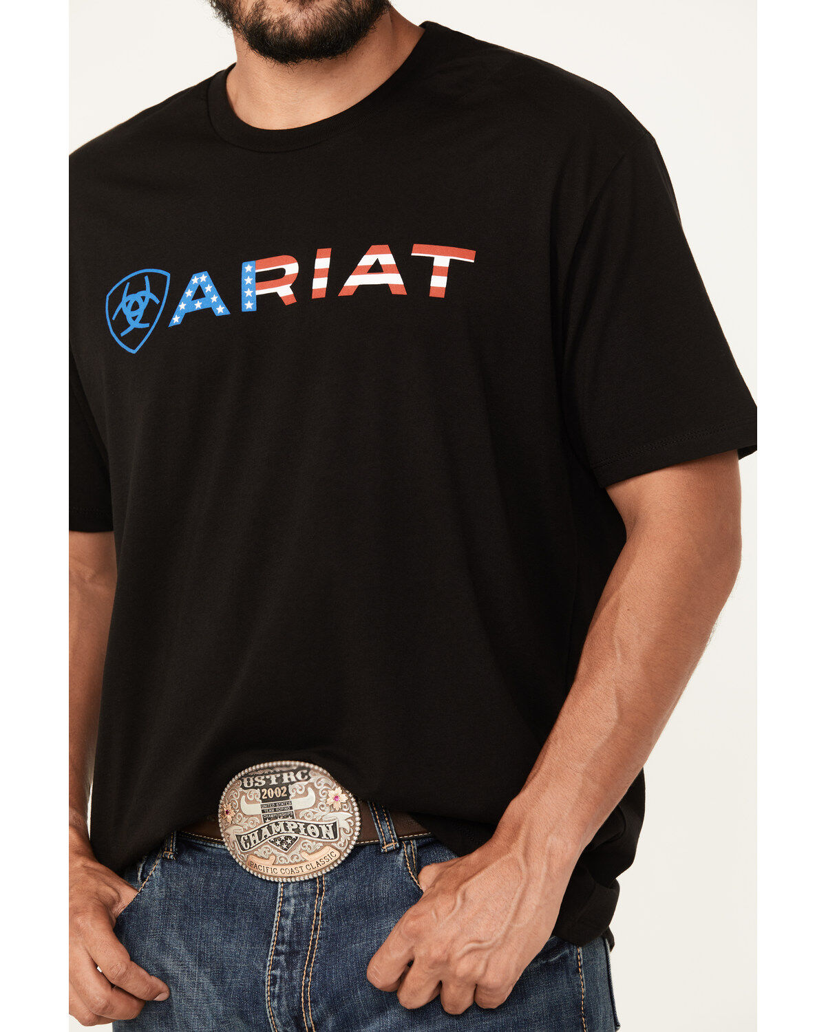 Image #3 - Ariat Men's Wordmark Short Sleeve Graphic T-Shirt, , hi-res