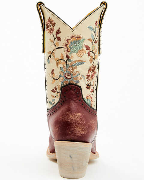 Image #5 - Yippee Ki Yay by Old Gringo Women's Bruni Floral Embroidered Studded Western Boots - Medium Toe, Wine, hi-res