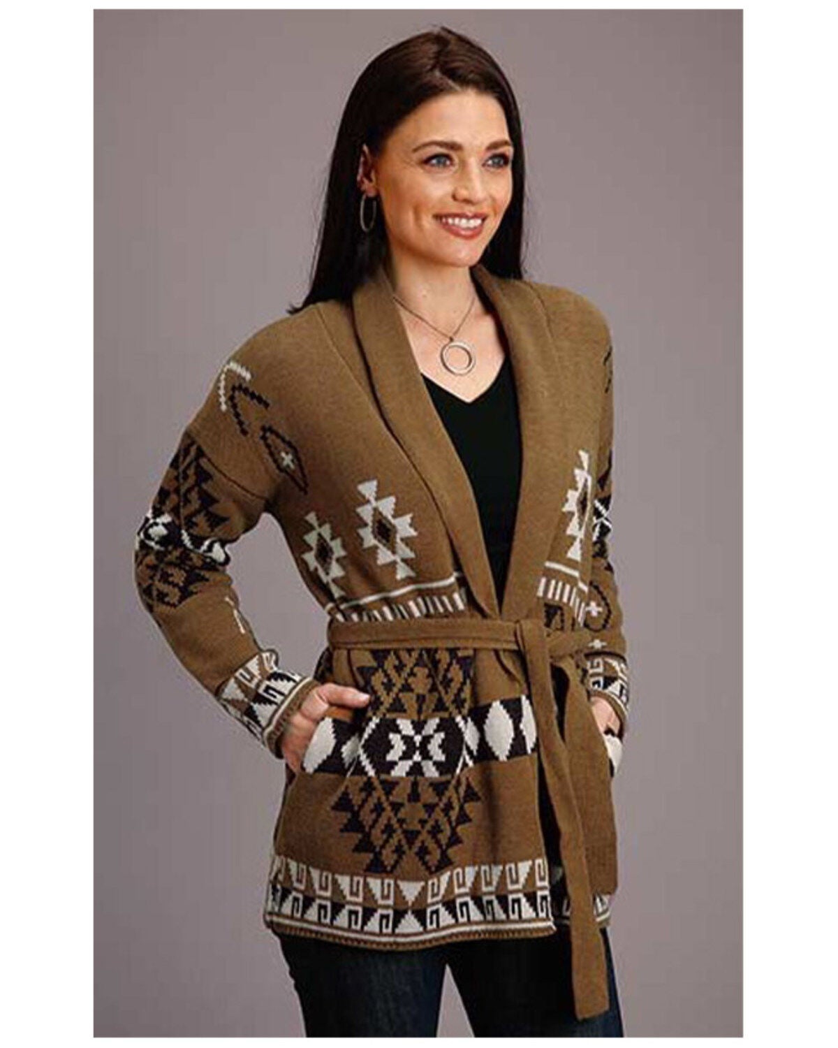 Stetson Women's Cardigan Solid Western Sweater
