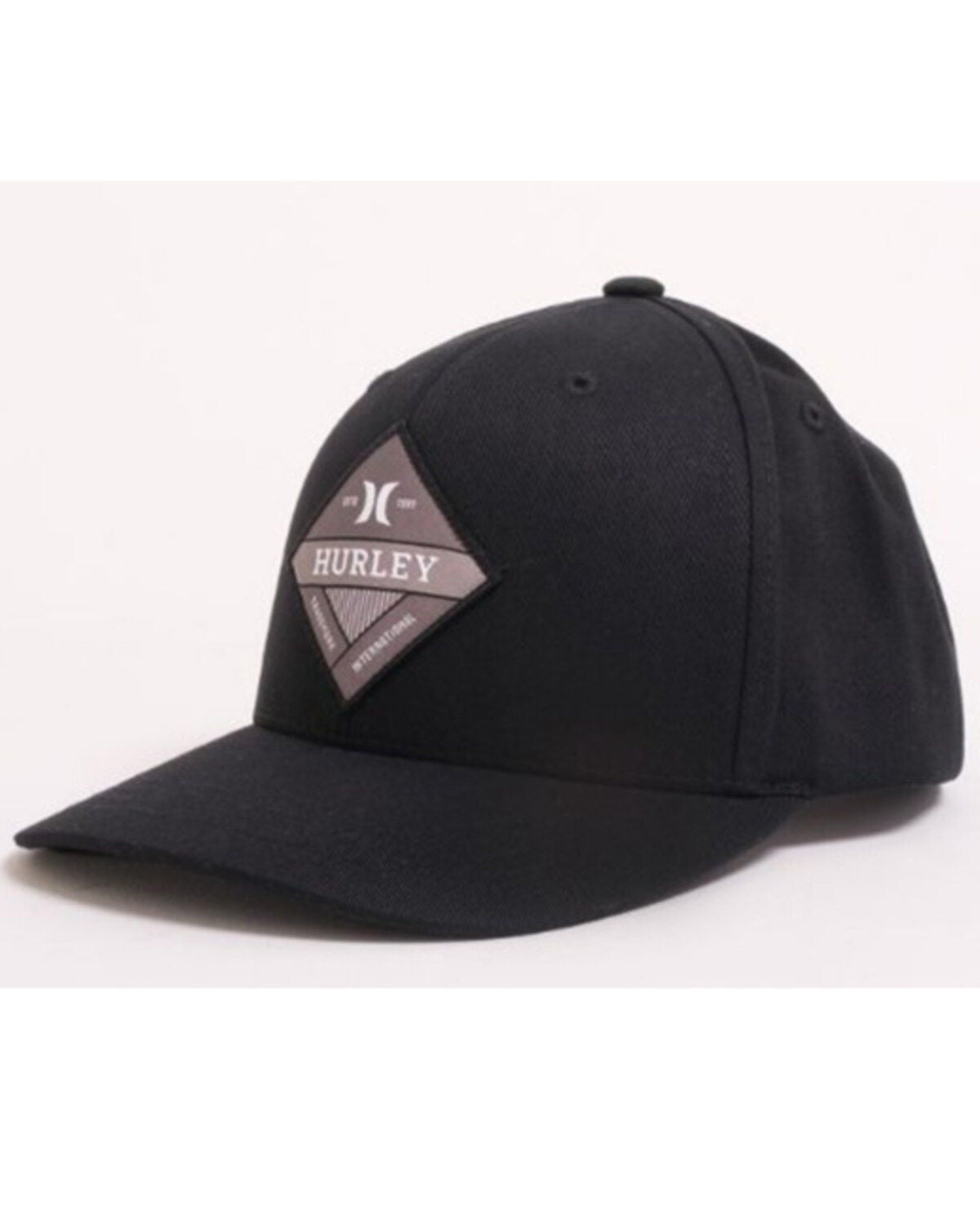 Hurley Men's Triad Logo Patch Ball Cap, Black, hi-res
