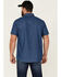 North River Men's Short Sleeve Button Down Western Shirt , Dark Blue, hi-res