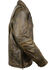 Image #2 - Milwaukee Leather Men's Triple Stitch Extra Long Biker Jacket - 3X, Black/tan, hi-res