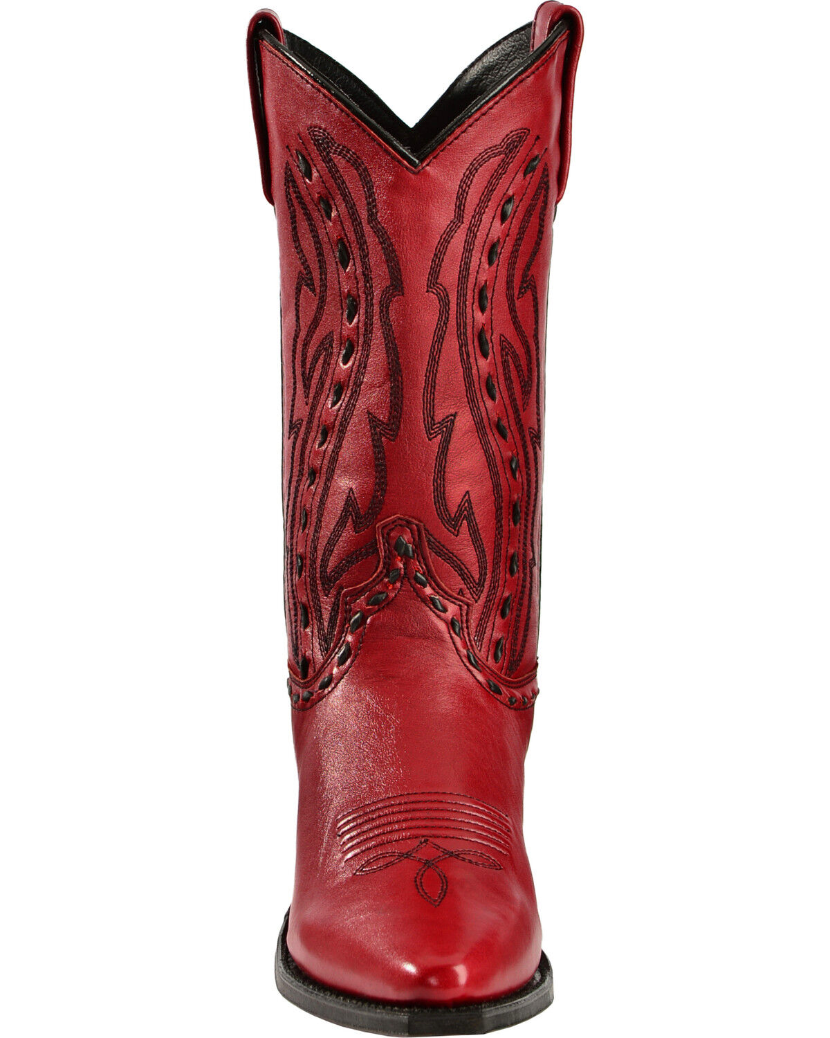 Image #4 - Abilene Women's Whipstitched Western Boots - Snip Toe, Red, hi-res