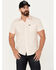Image #1 - Brixton Men's Charter Solid Short Sleeve Button-Down Shirt, Light Pink, hi-res