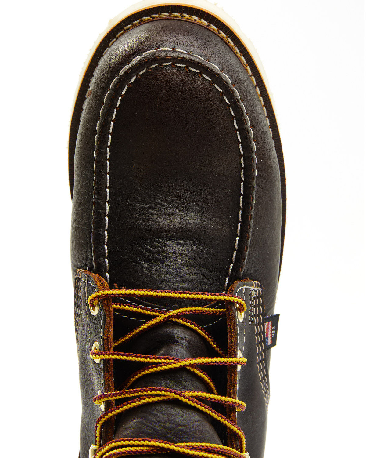 Image #6 - Thorogood Men's Boot Barn Exclusive 6" Waterproof Lace-Up Work Boots - Moc Soft Toe, Brown, hi-res