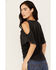 Image #4 - White Crow Women's Freebird Cold Shoulder Graphic Tee, Black, hi-res