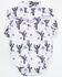 Cowgirl Hardware Infant Girls' Cactus Rose Long Sleeve Snap Onesie, White, hi-res