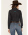 Image #4 - RANK 45® Women's Print Long Sleeve Stretch Snap Riding Shirt, Black, hi-res