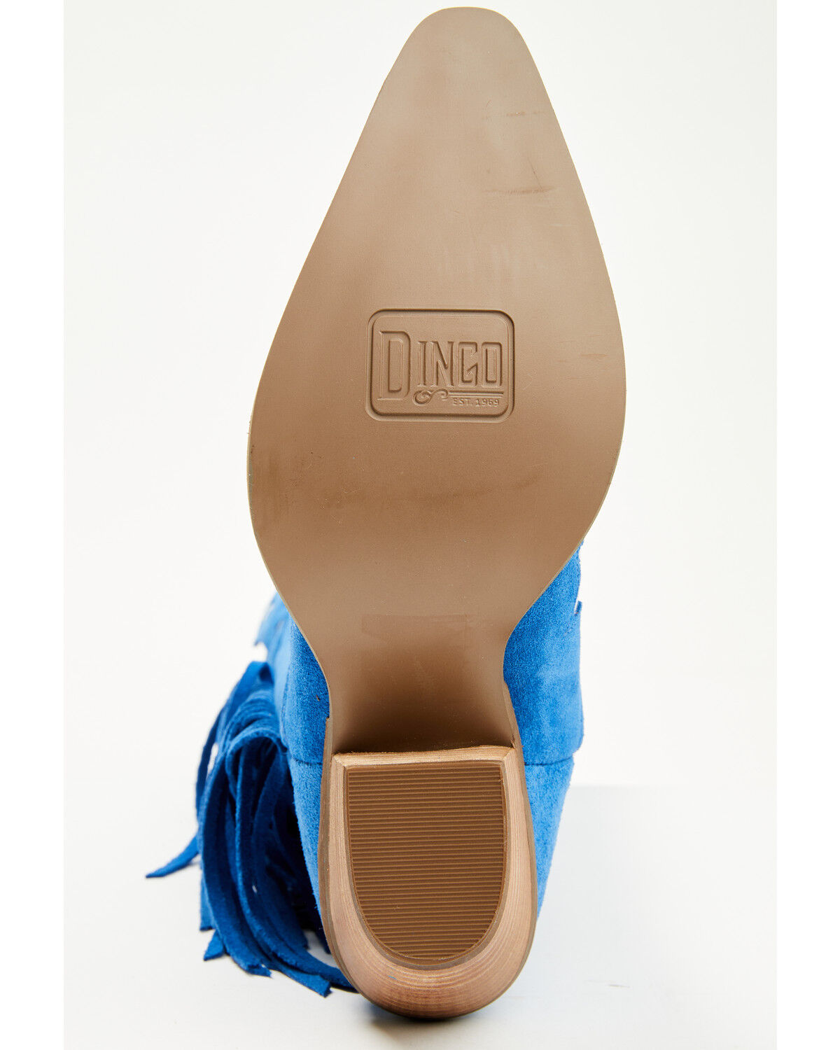 Image #7 - Dingo Women's Super Star Tall Suede Western Boots - Snip Toe, Blue, hi-res
