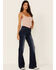 7 For All Mankind Women's Dojo Full Length Flare Denim Jeans, Indigo, hi-res