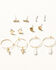 Image #2 - Shyanne Women's Boho Charm Earrings Set - 12 Piece, Gold, hi-res
