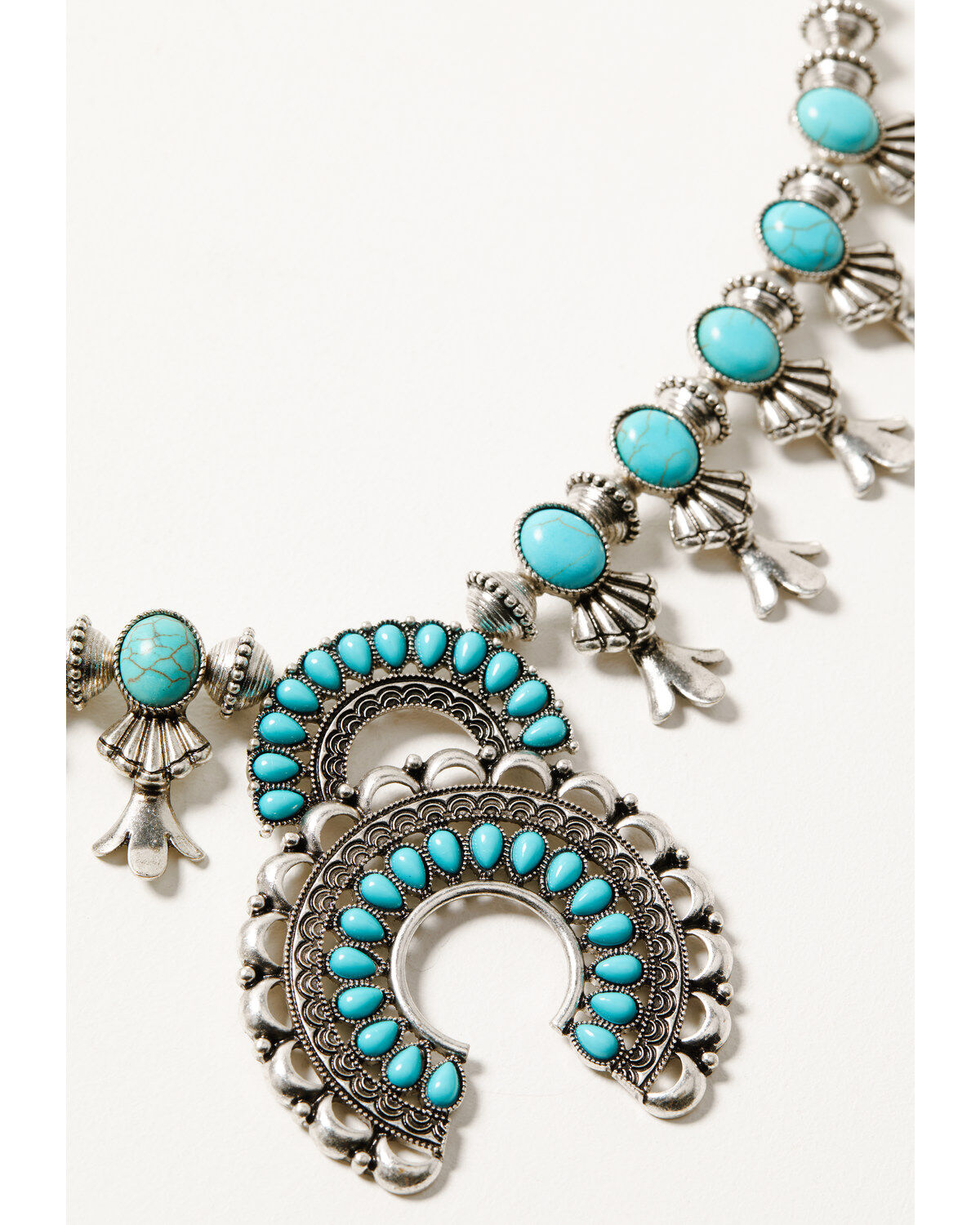 Image #3 - Shyanne Women's Squash Blossom Jewelry Set, Silver, hi-res