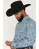 Image #2 - Ariat Men's Phelps Floral Paisley Long Sleeve Button-Down Western Shirt, Blue, hi-res