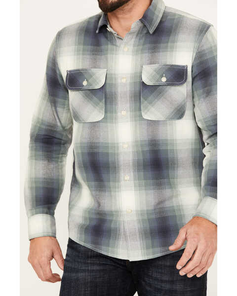 Image #3 - Pendleton Men's Beach Shack Plaid Print Long Sleeve Button Down Western Shirt, Green, hi-res